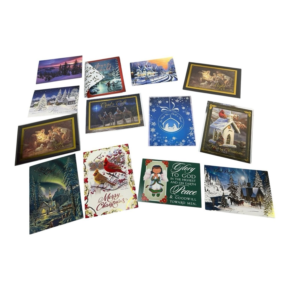 Lot Of 100+ Greeting Cards Mostly Christmas Holiday Christian Jesus Holiday
